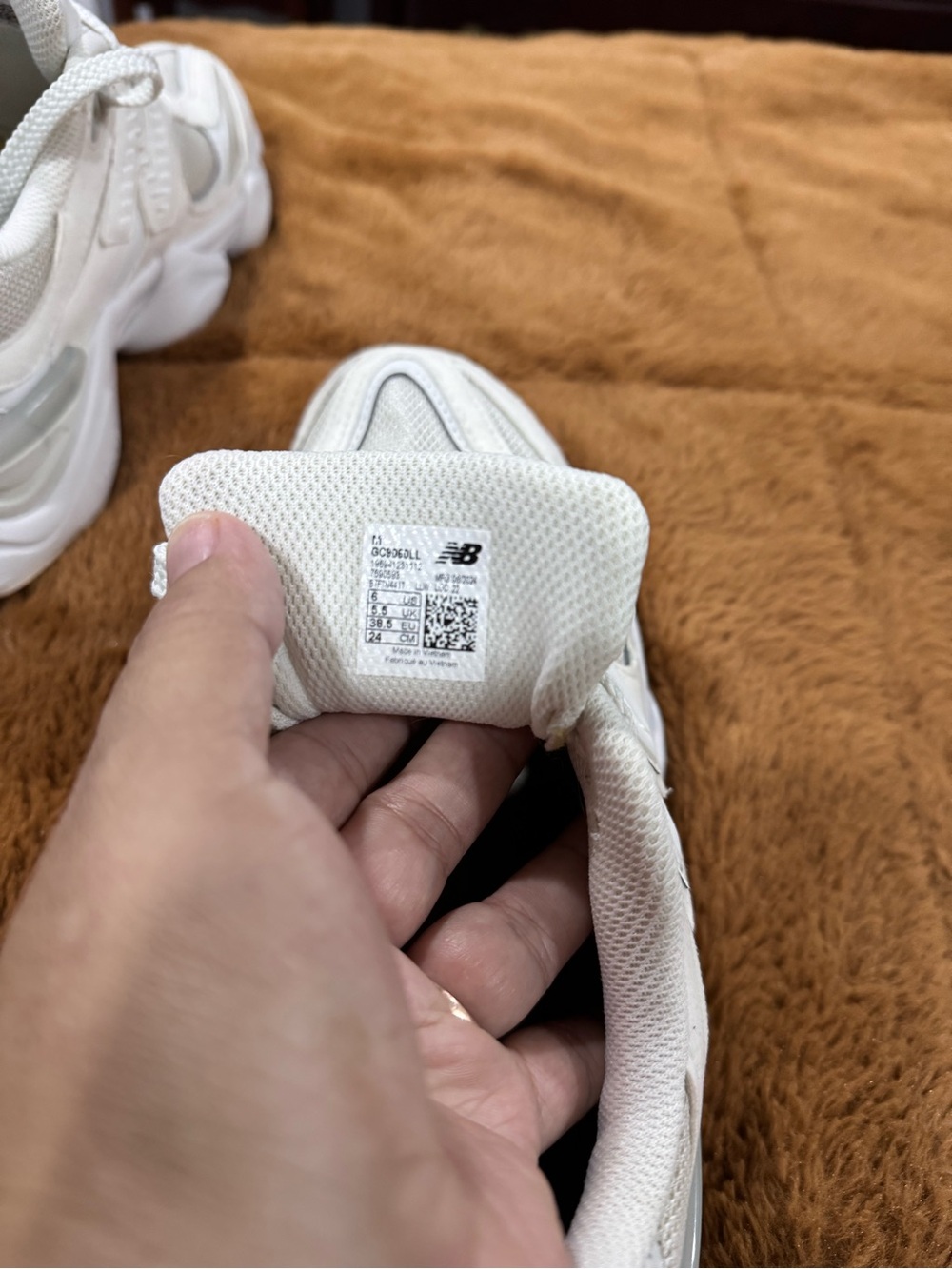 New Balance 9060 Women’s Chunky Cream and White Sneakers - Picture 12 of 13